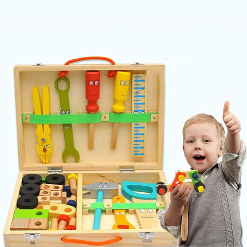 Hop N Play 34 Pieces Pretend Play Construction Kit with Storage Case (3-8 Years)