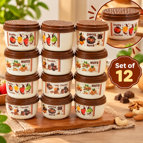 Set of 12 Round Lid Boxes | Assorted Colors | Perfect for Kanya Pujan Gifting