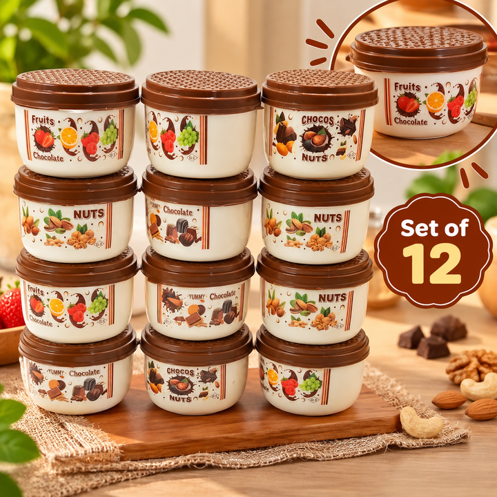 Set of 12 Round Lid Boxes | Assorted Colors | Perfect for Kanya Pujan Gifting