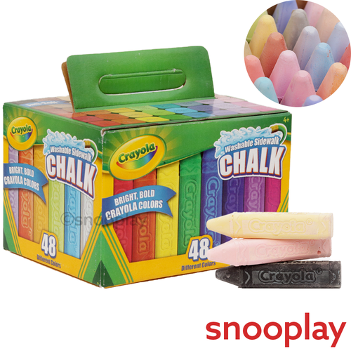 Crayola Washable Sidewalk Chalks - 48 Pieces (3-8 Years)