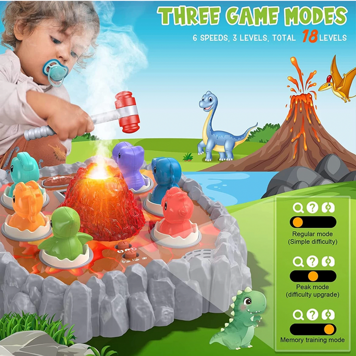 Whack A Mole Dinosaur Battle Game Toy