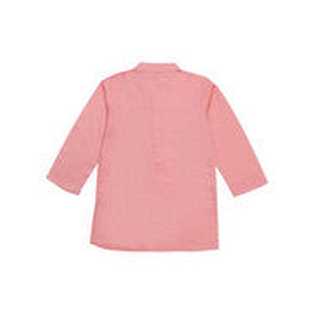 Saka Designs Boys Peach Floral Printed Satin Jacket with Kurta & Pyjama Set | Traditional Ethnic Wear | Festive & Wedding Outfit