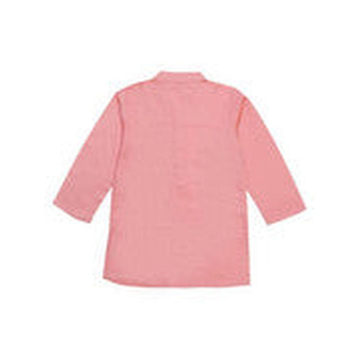 Saka Designs Boys Peach Floral Printed Satin Jacket with Kurta & Pyjama Set | Traditional Ethnic Wear | Festive & Wedding Outfit