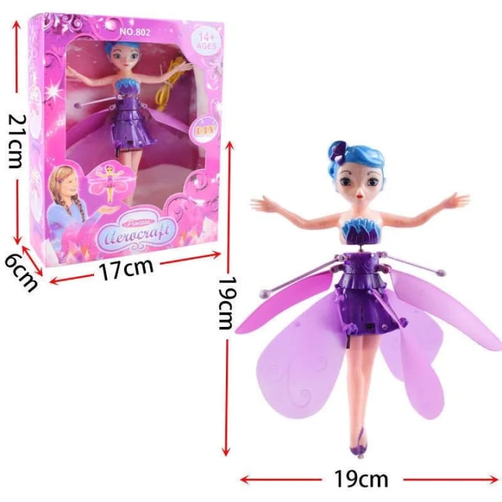 Sensor Powered  Flying Fairy Princess Aerocraft  - Doll (Assorted Colors)