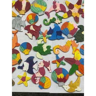 The Under the Sea - Set of 8 - Marbled Crayons