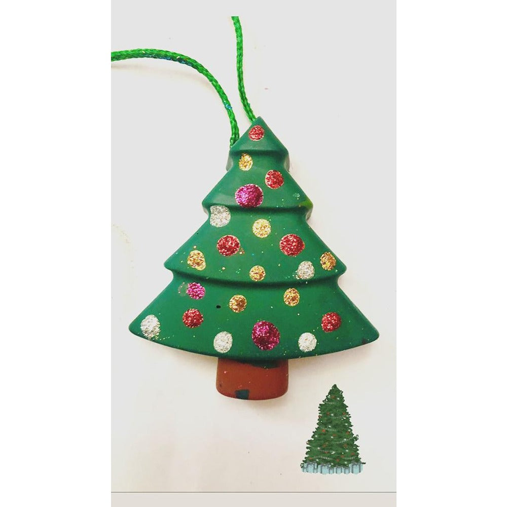 Christmas Tree Ornament Crayon - Set of 6