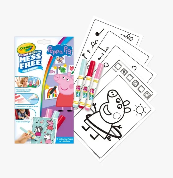 Original Licensed Peppa Pig Color Wonder Mess Free Colouring Pages with Markers (3-6 Years)