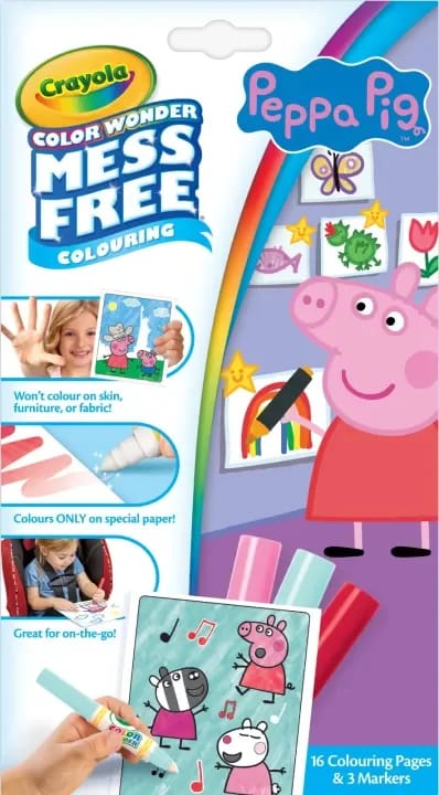 Original Licensed Peppa Pig Color Wonder Mess Free Colouring Pages with Markers (3-6 Years)