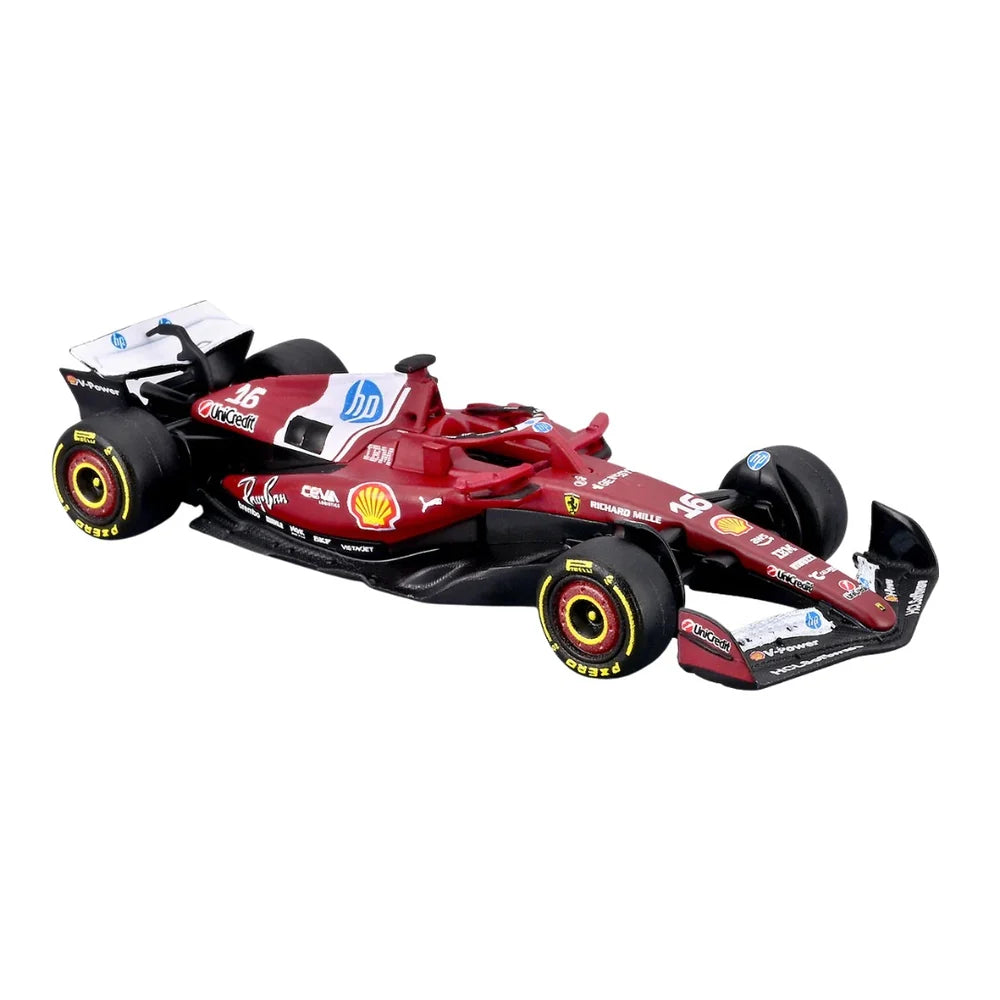 Bburago Original SF-25 Charles Leclerc 16 Formula Racing Licensed Diecast Car | 1:64 Scale (14 Years till Grown Ups)