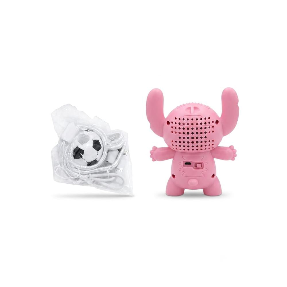 2-in-1 Cartoon Character Fan and Ball-Blowing Toy - Pink