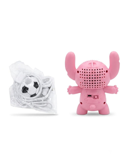 2-in-1 Cartoon Character Fan and Ball-Blowing Toy - Pink