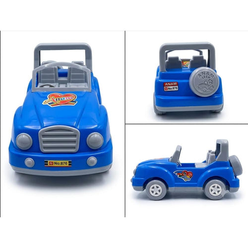 UA Toys Friction Powered Zoo Zoo Sound Jeep Toy - Blue