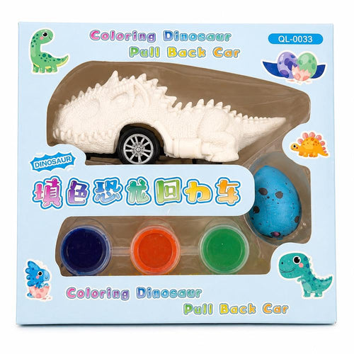 Coloring Dinosaur Pull Back Car Set