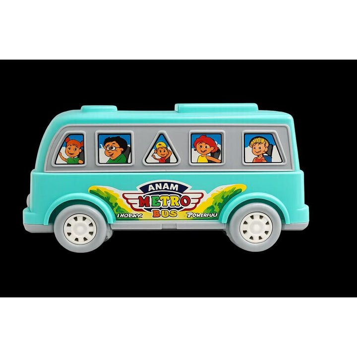 UA Toys Metro Bus - Friction Powered Toy Bus with sound | Sea Green