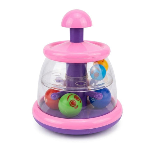 UA Toys Push 'n' Spin Ball Spinner- Purple & Pink
