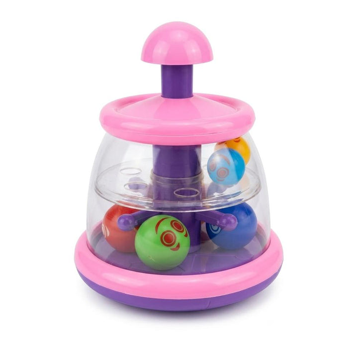 UA Toys Push 'n' Spin Ball Spinner- Purple & Pink