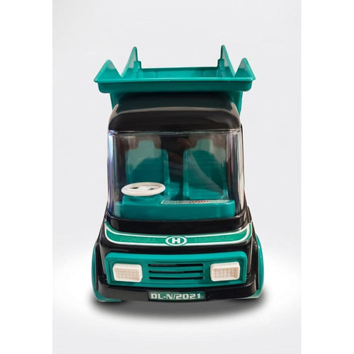 UA Toys Hindal Deluxe Dumper Truck Toy | Friction Powered Construction Vehicle | Openable Hood & Zoo-Zoo- Sound-  Black & Green