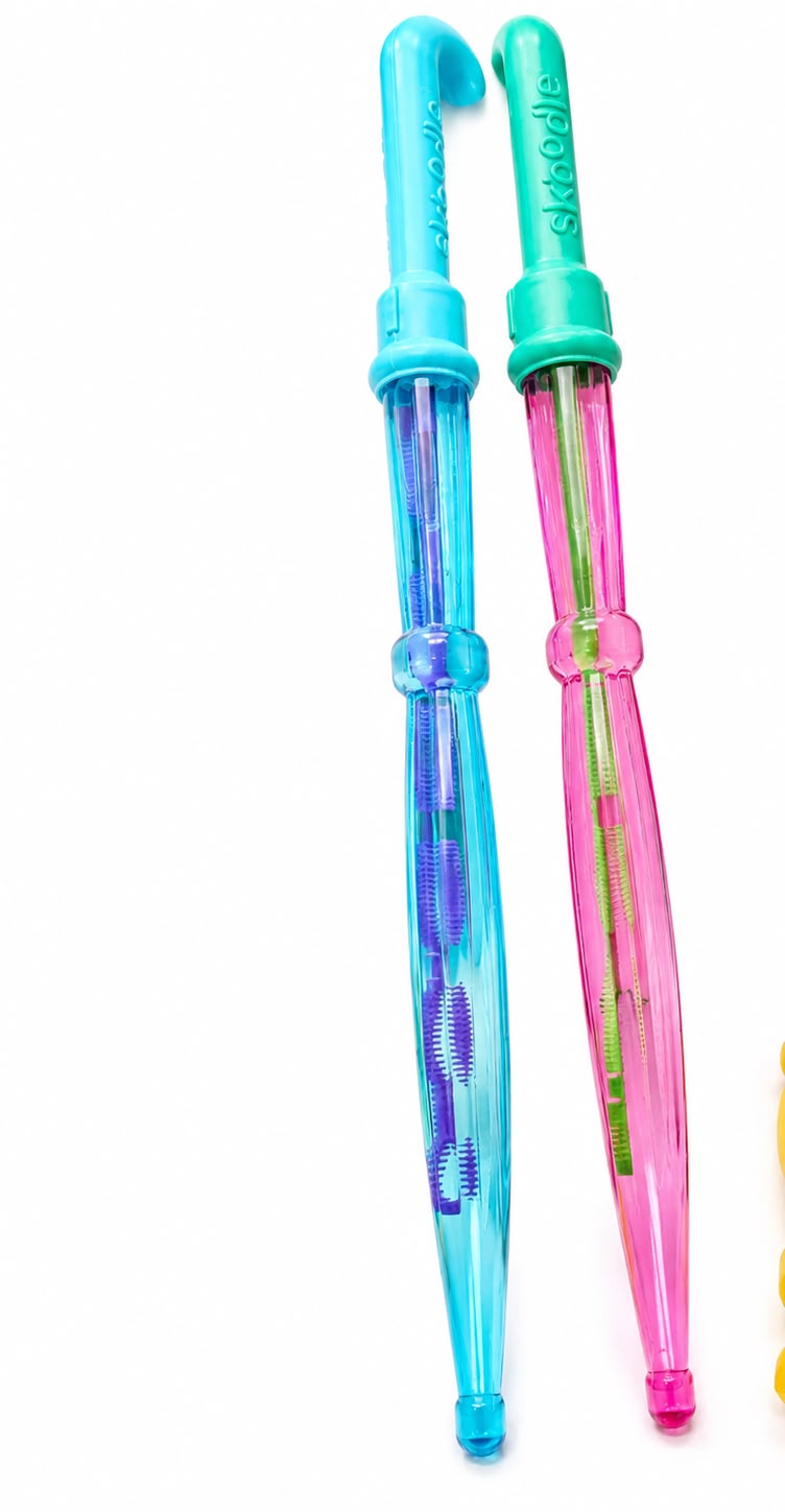 Skoodle Pack of 2 Umbrella Bubble Stick - Colourful Bubble Wands for Kids | Outdoor Bubble Toy