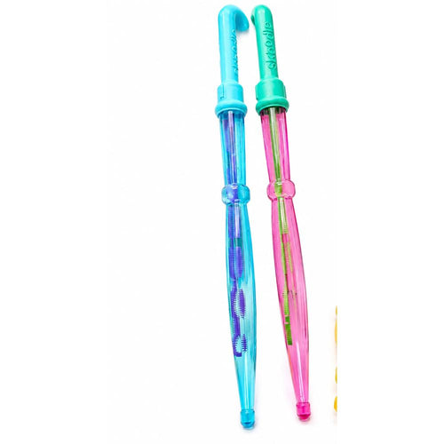 Skoodle Pack of 2 Umbrella Bubble Stick - Colourful Bubble Wands for Kids | Outdoor Bubble Toy