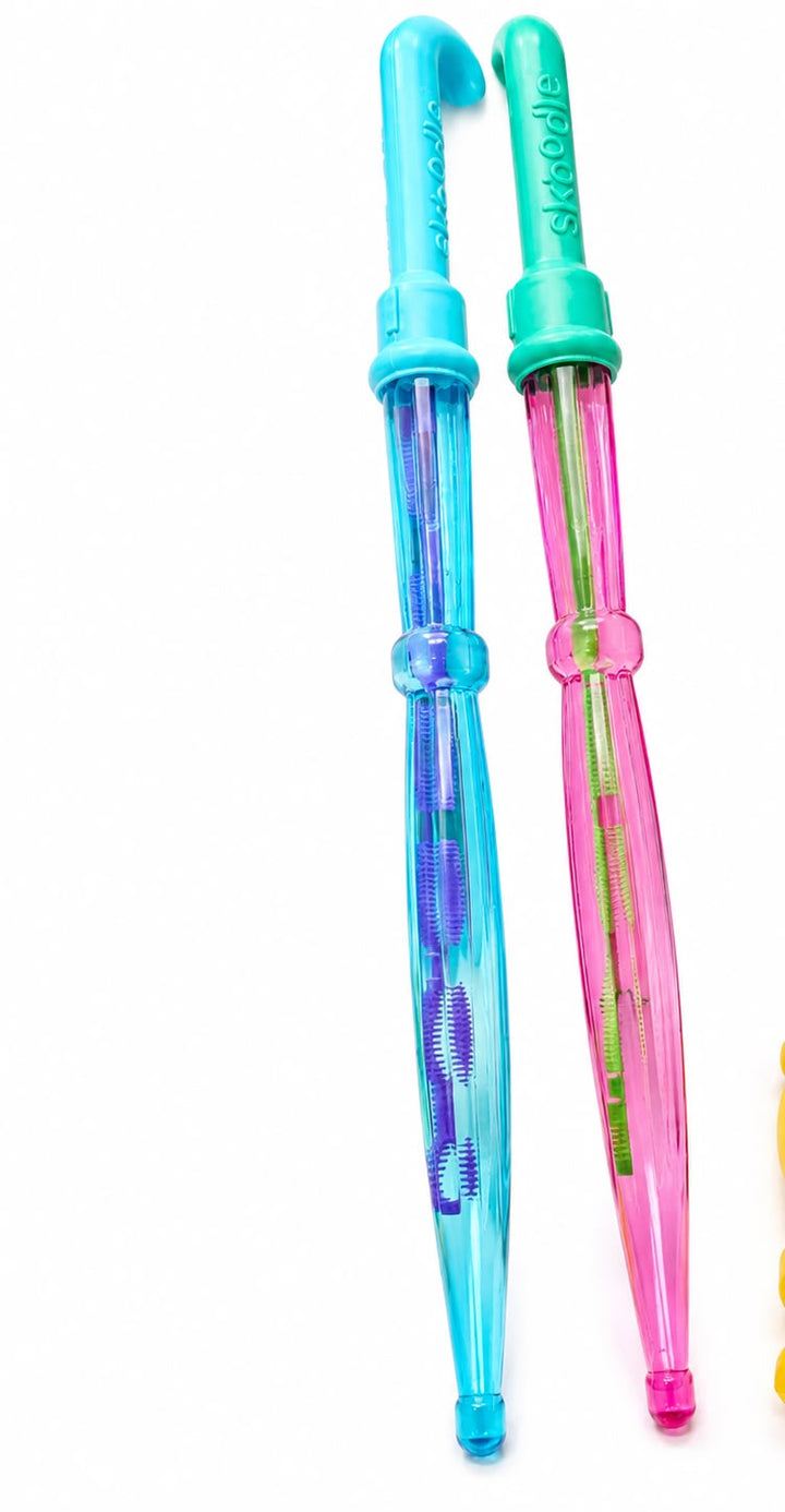Skoodle Pack of 2 Umbrella Bubble Stick - Colourful Bubble Wands for Kids | Outdoor Bubble Toy