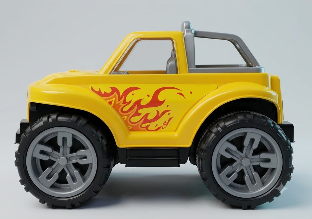 UA Toys Indo Formula Jeep Friction Powered - Yellow & Black