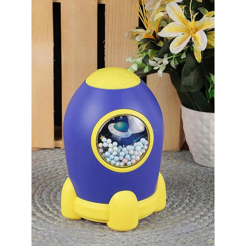 Rocket Shape Piggy Bank with Lock Code | Money Saving Coin Piggy  Bank