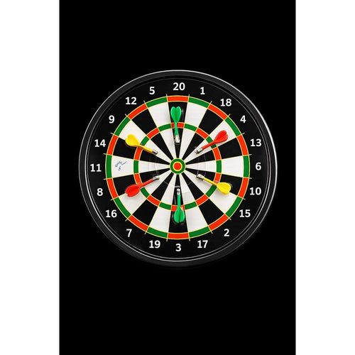 Kirat Big Magnetic Dart Board Game Set with 6 Magnetic Darts | 45cm (Diameter) | Safe Indoor Target Game | Black