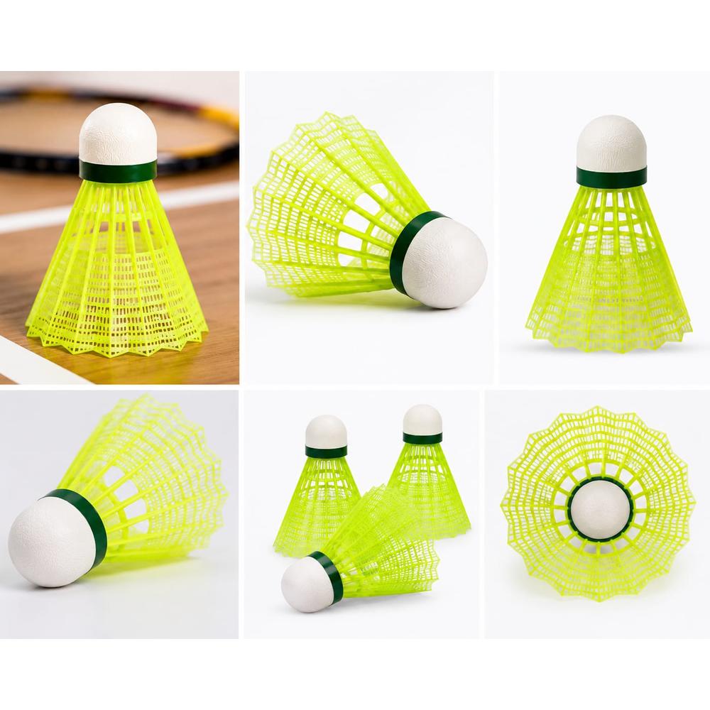 Cosco Aero 700 Nylon Shuttlecock Tube |Pack of 6 - Neon Yellow