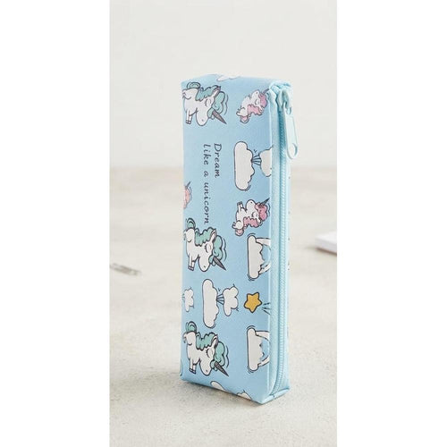 Dream Like a Unicorn Pencil Case - Sky Blue