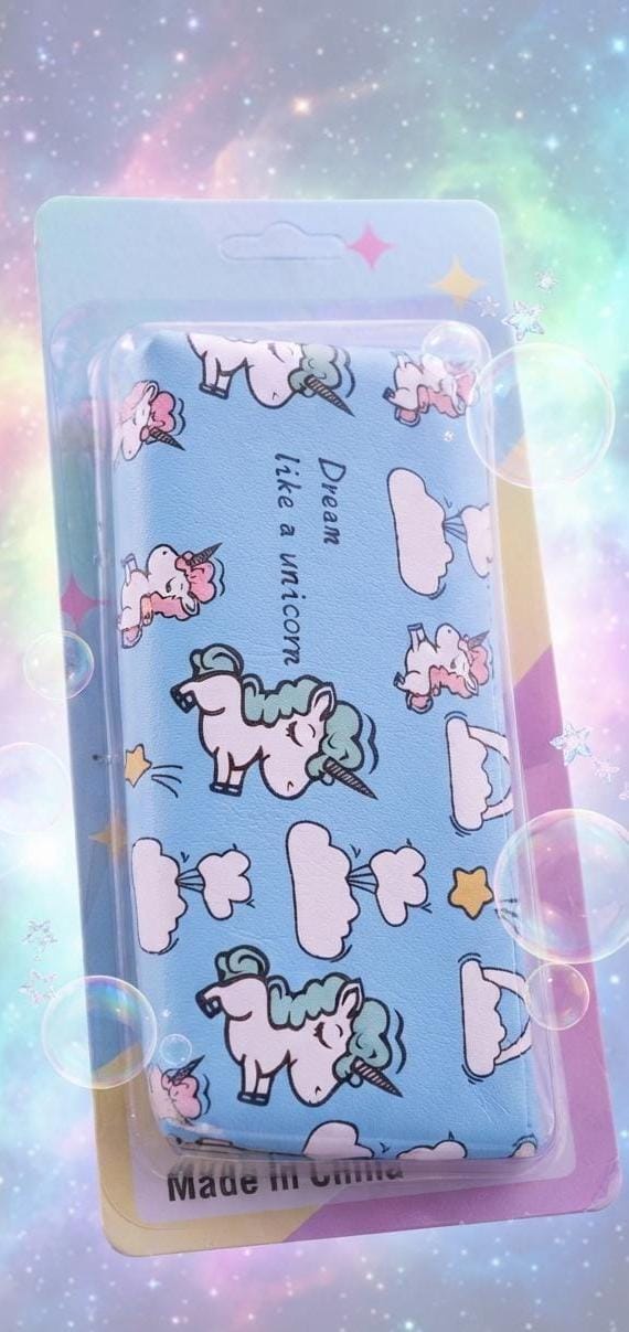 Dream Like a Unicorn Pencil Case - Sky Blue
