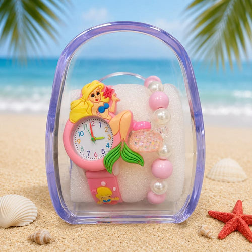 Mermaid Theme Analog Watch for Kids | Cute Mermaid Wrist Watch with Comfortable Wrist Band