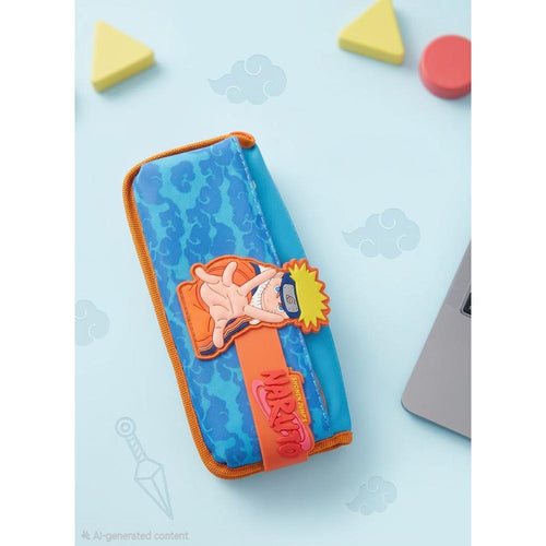 Anime Character Pencil Pouch for Kids - Orange/Blue
