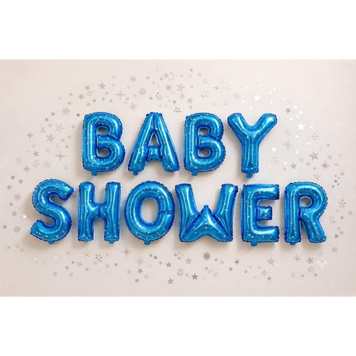 Baby Shower Parrot Foil Balloon Banner Set- Blue