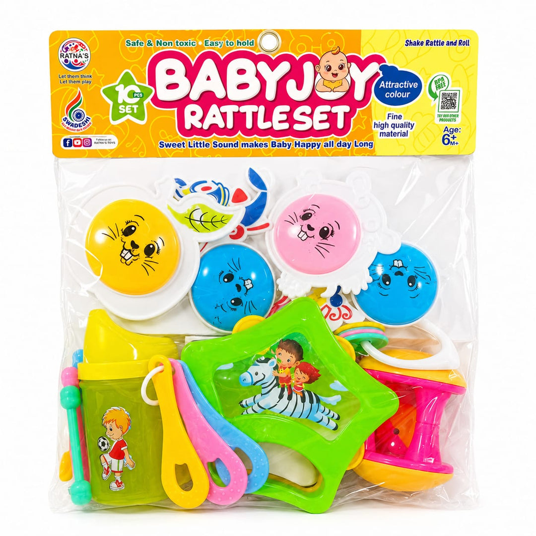 Ratna's Baby Joy Rattle Set Multicolor | 10 Pieces
