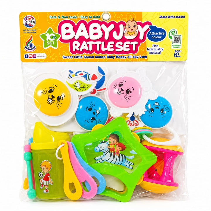 Ratna's Baby Joy Rattle Set Multicolor | 10 Pieces