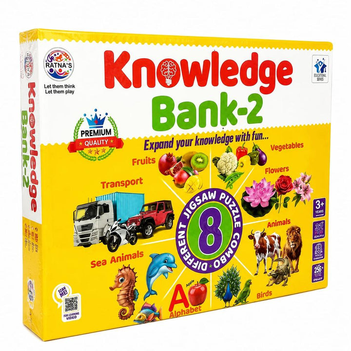 Ratna's Knowledge Bank Jigsaw Puzzle 2 | 8-in-1 Educational Jigsaw Puzzle