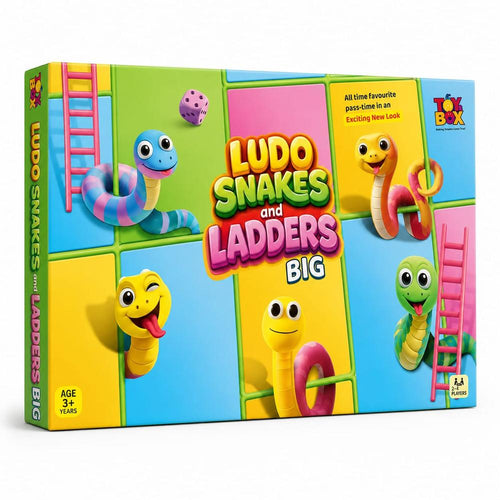 Toy Box by Ratna Ludo & Snakes and Ladders Big I 2-in-1 Board Game