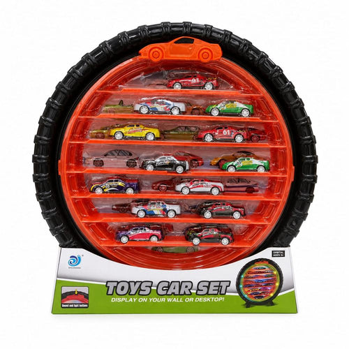 Premium Toy Car Set with Light & Sound for Collectors | Decorative Car Collection for Wall or Desktop Display