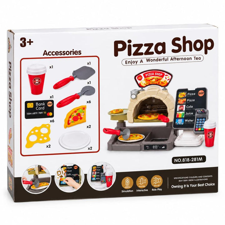 Pizza Shop Pretend Play Set | Kids Pizza Restaurant Role Play & Pretend Cooking Toy