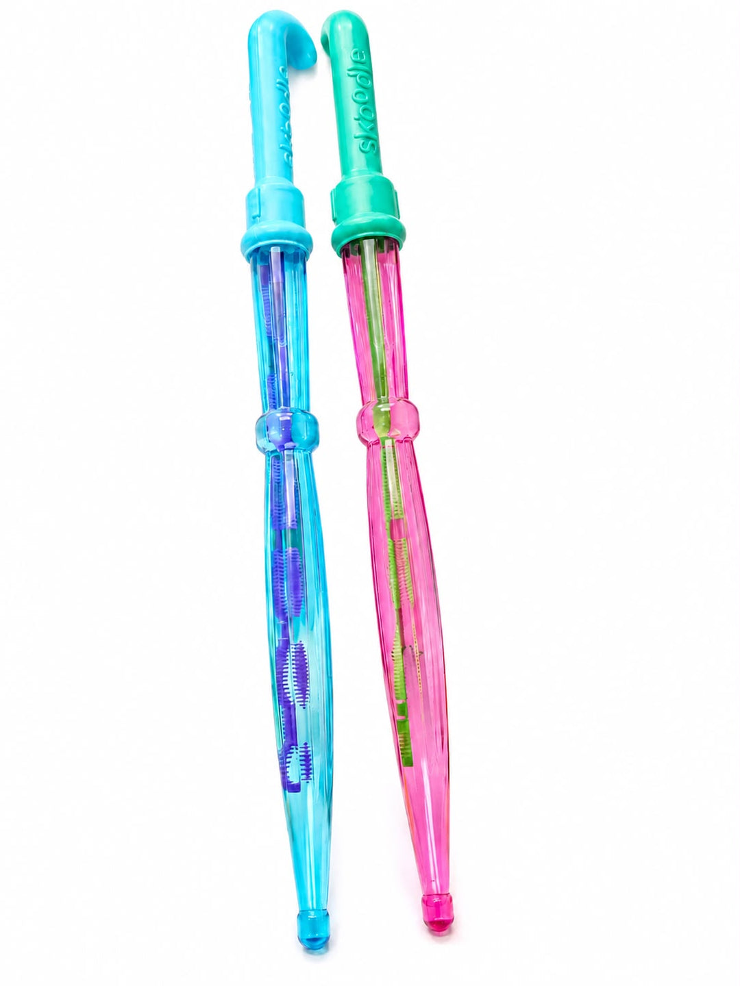 Skoodle Pack of 2 Umbrella Bubble Stick - Colourful Bubble Wands for Kids | Outdoor Bubble Toy