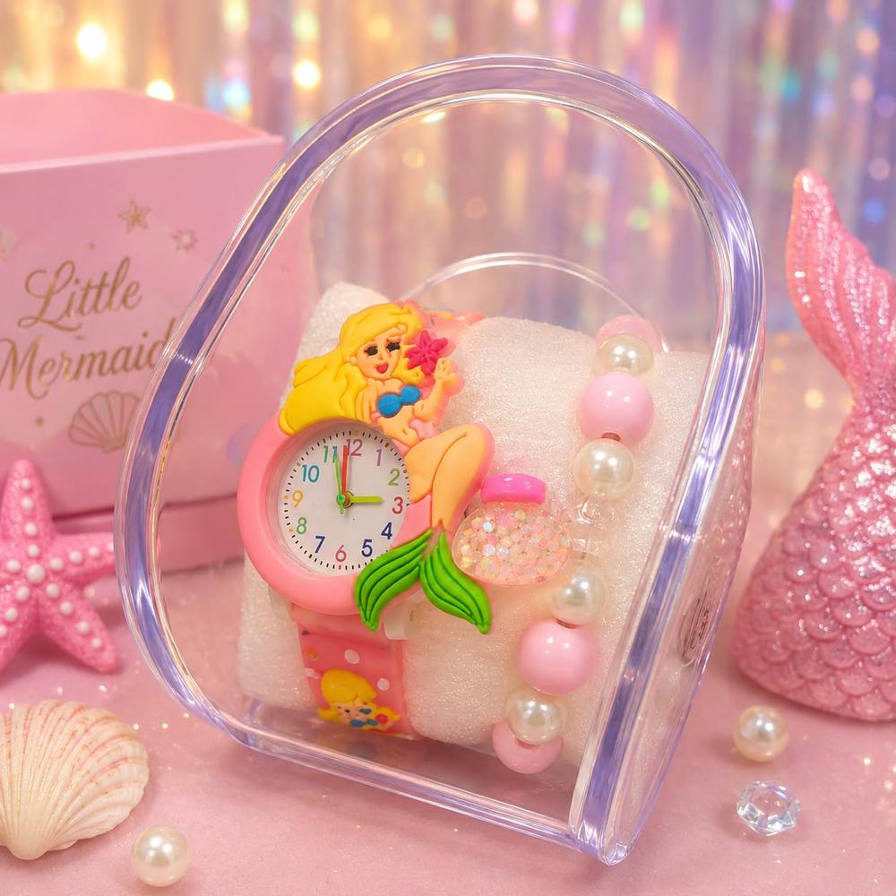 Mermaid Theme Analog Watch for Kids | Cute Mermaid Wrist Watch with Comfortable Wrist Band