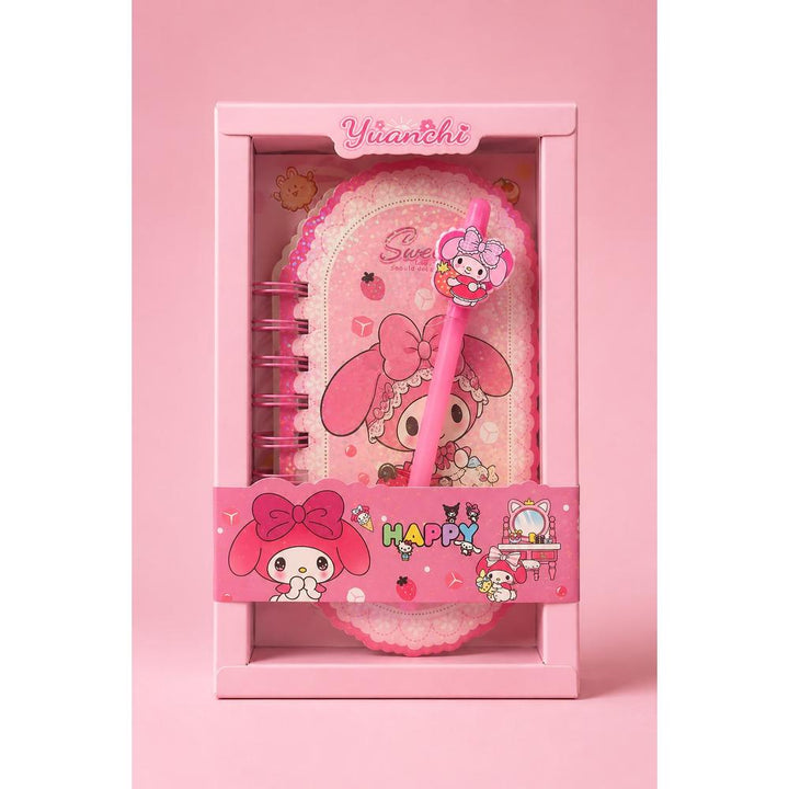 Cartoon Oval Spiral Diary & Pen Set | Cute Writing Notebook for Kids