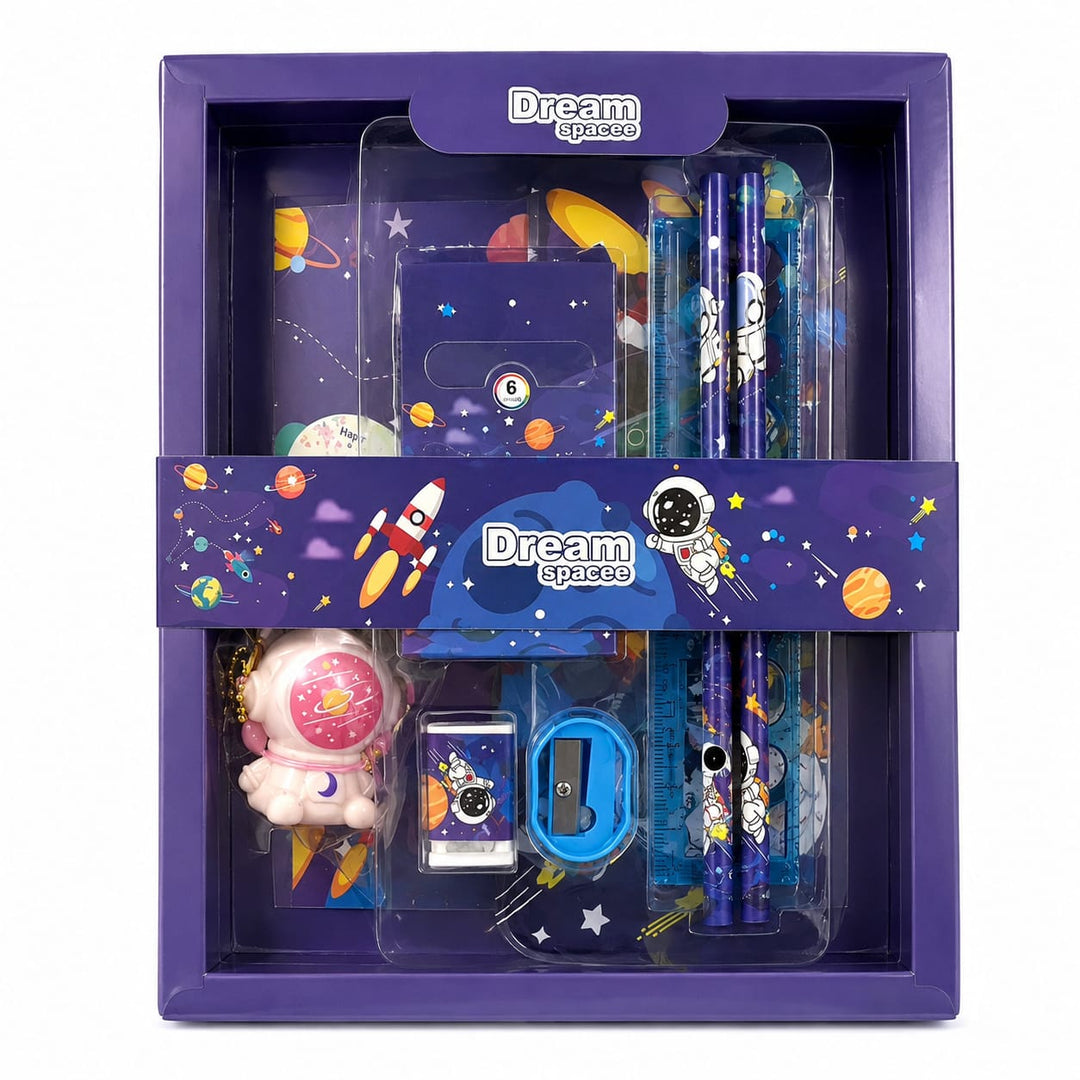Ilearnngrow Space Theme Stationery Rakhi Combo | Pencil Box Set with Space Rakhi for Kids
