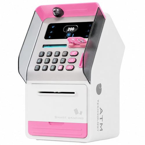 Lumo Brilliant Toys Face Recognition ATM Piggy Bank for Kids with Debit Card | Talking ATM Machine