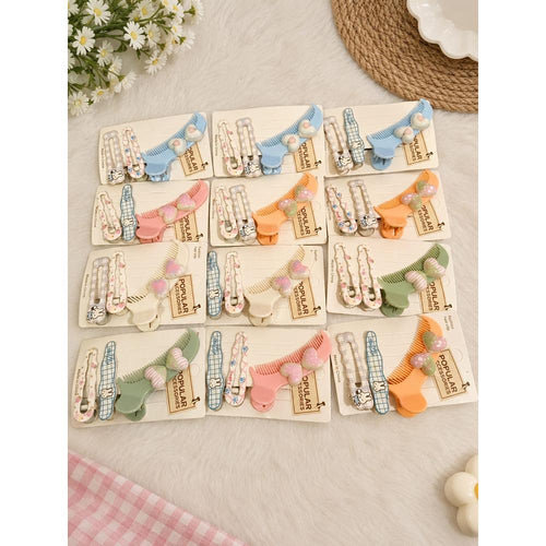 Set of 12 Comb-Design Hair Clips | Assorted Colors | Kanjak Gift