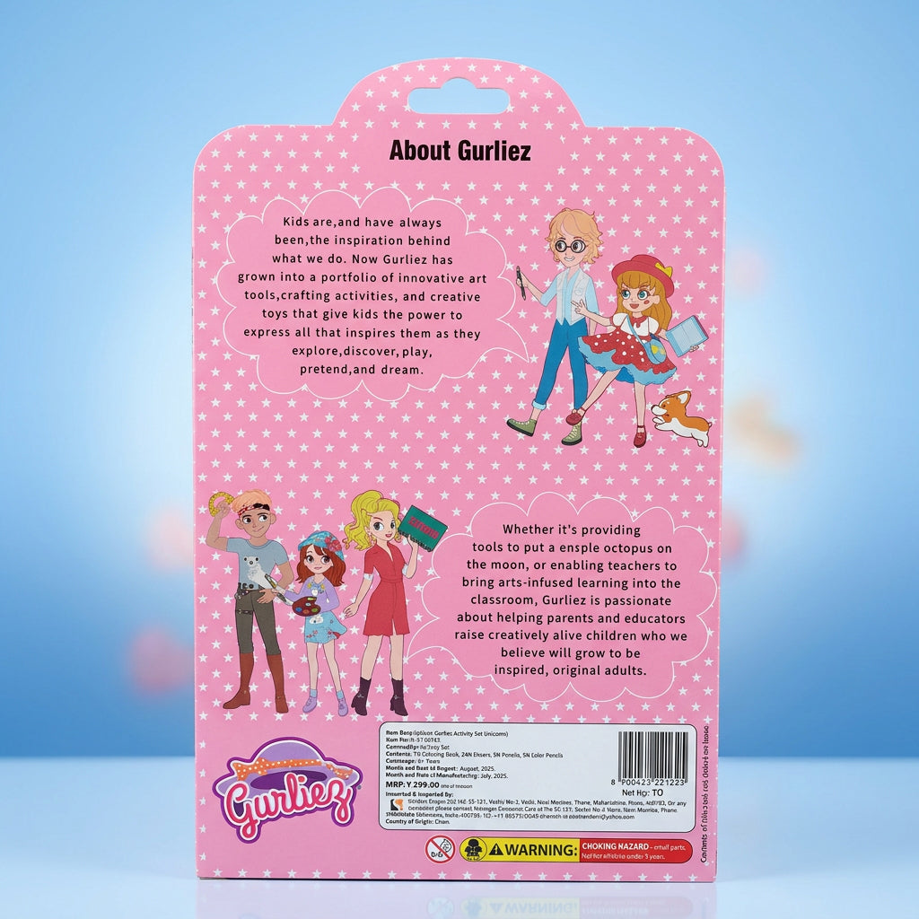 Gurliez Let's Be Unicorns Art & Craft Activity Set with Coloring Book for Kids