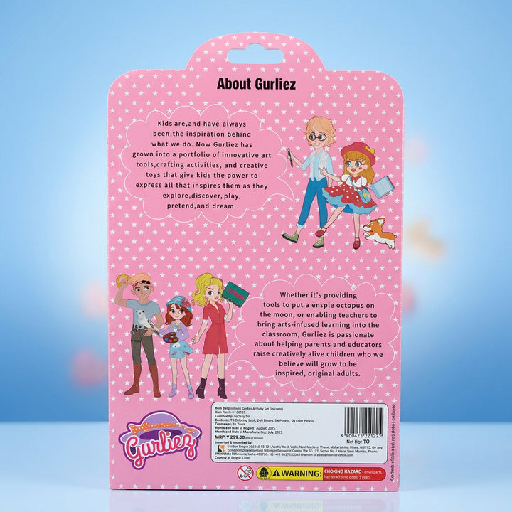 Gurliez Let's Be Unicorns Art & Craft Activity Set with Coloring Book for Kids