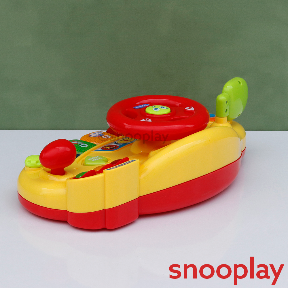 Car Wheel Steering Toy - Learning with Lights, Sounds, Music & Functions (3-8 Years)