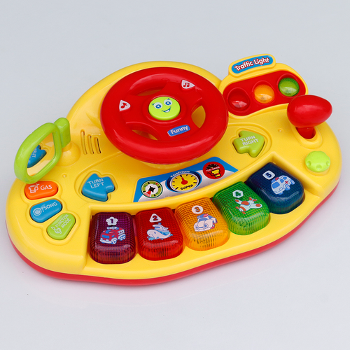 Car Wheel Steering Toy - Learning with Lights, Sounds, Music & Functions (3-8 Years)