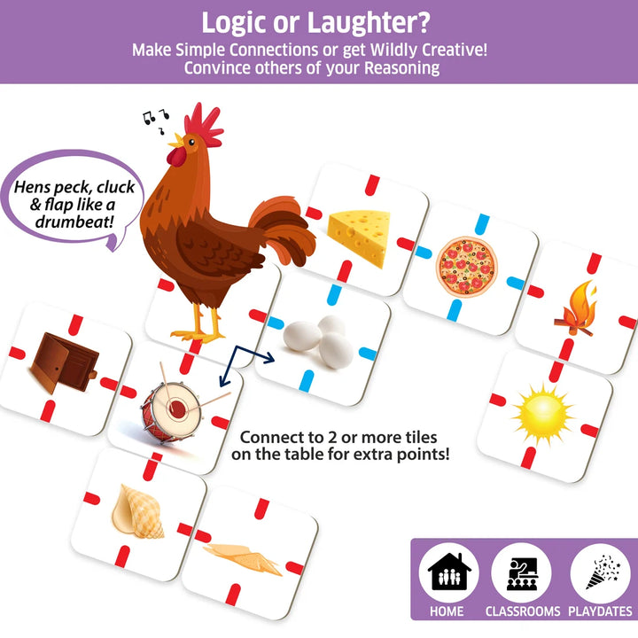 Chalk & Chuckles Why Connect Puzzle Game - 2 Level Play | 90 Picture Tiles